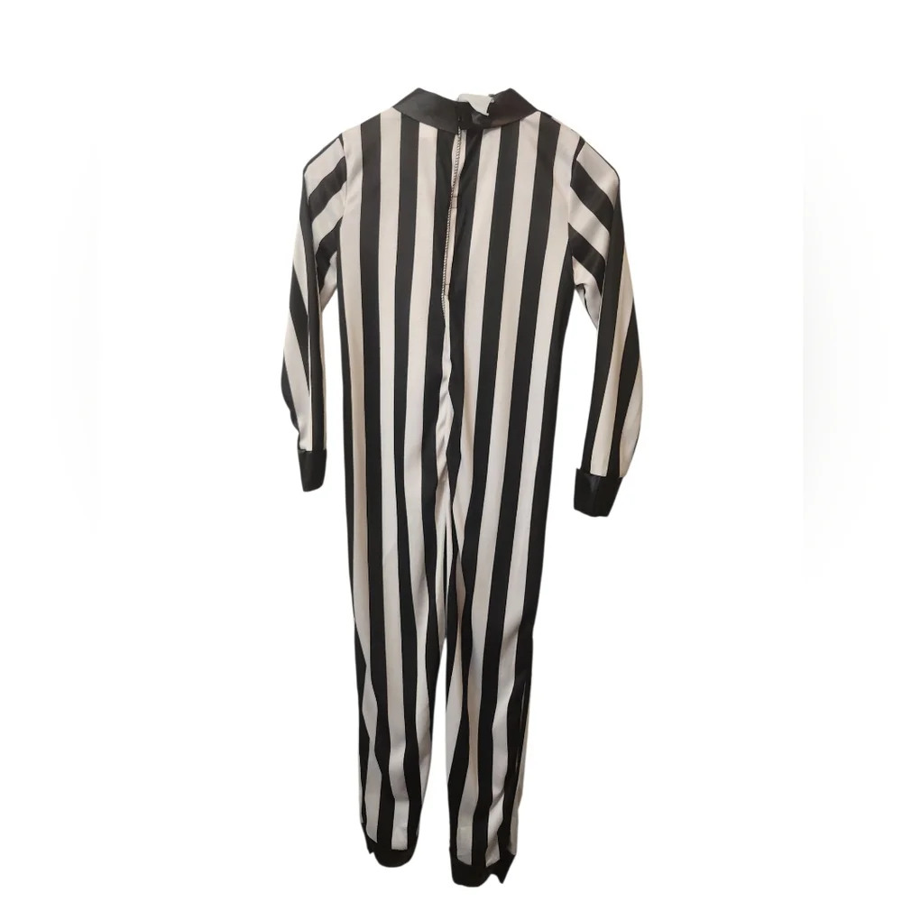 Beetlejuice Style Black & White Striped Kids Small Costume